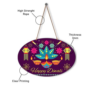 Happy Diwali Wall Hanging | Home & Office Wall Hanging Decoration | Wooden Wall Hanging | Diwali Wall Hanging | Wall Decor Items
